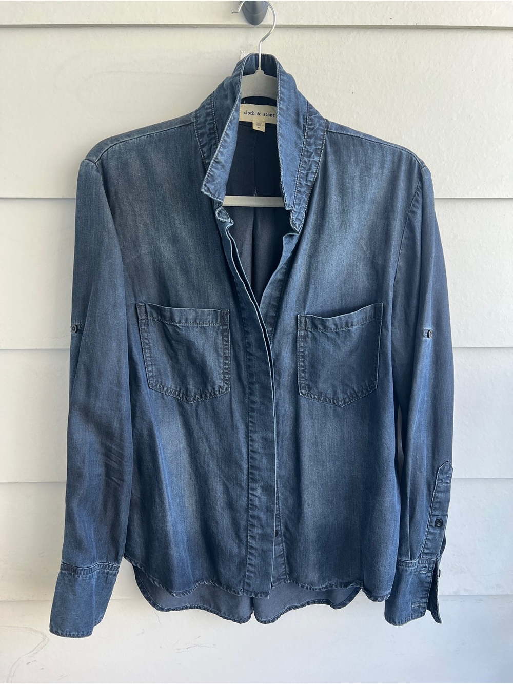 Cloth & Stone indigo blue button-Up Shirt from Anthropologie